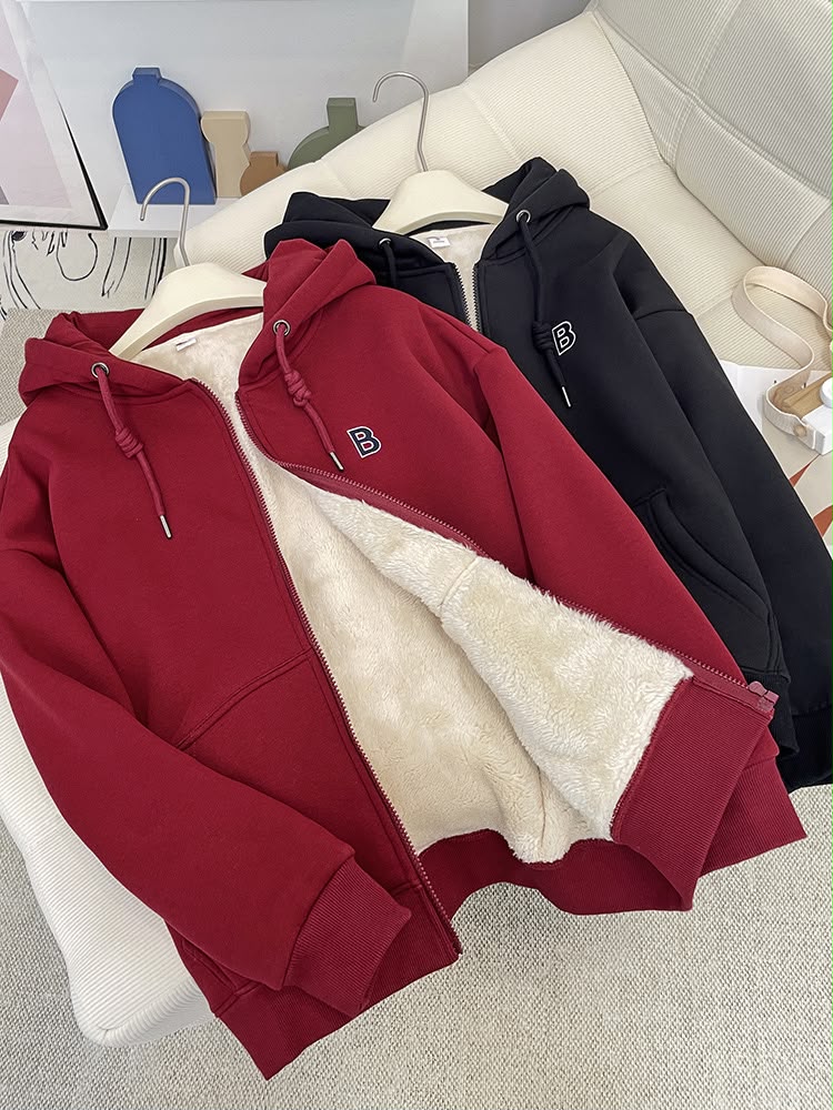 Casual Women's Long Sleeve Polyester Hoodie With Embroidery, Comfortable And Stylish