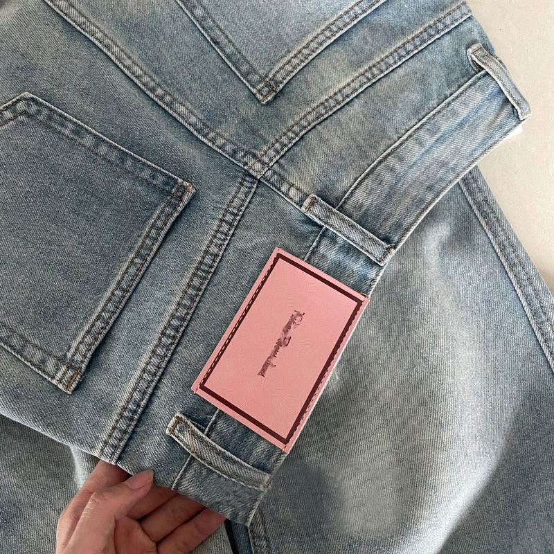 Women's Solid Color Full Length Denim Cotton Jeans With Zipper, Streetwear Style For Daily Wear