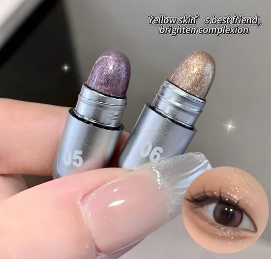 8pcs/pack Mini Eyeshadow Cream, Brown/Nude/Silvery/Pink Series Eyeshadow, Matte, Pearlescent, Fine Glitter, Portable for Daily Use, Easy to Apply