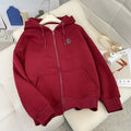 Casual Women's Long Sleeve Polyester Hoodie With Embroidery, Comfortable And Stylish