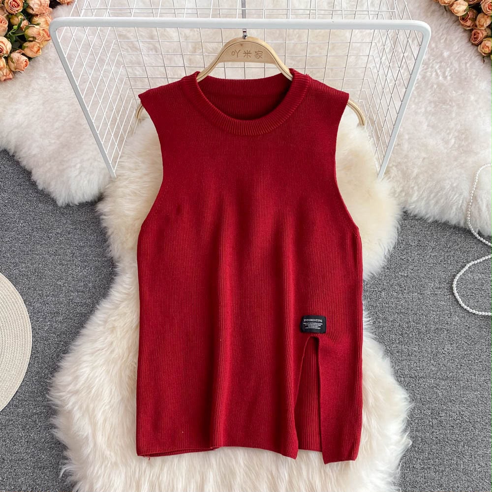 Elegant Women's Color Block Vest Shirt Set In Polyester With Shirt Collar And Long Sleeves For Casual Wear