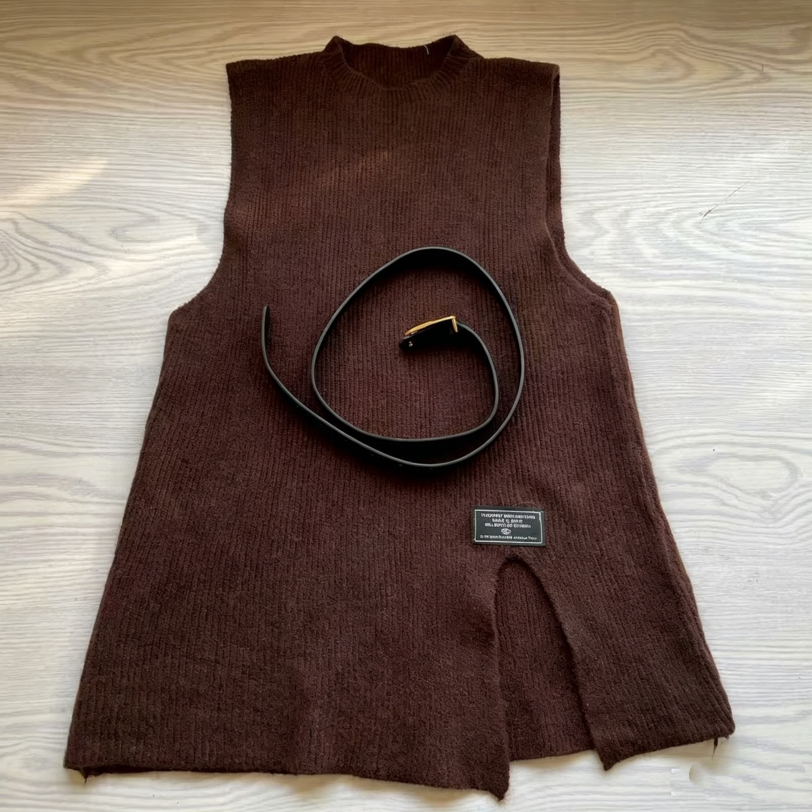 Elegant Women's Color Block Vest Shirt Set In Polyester With Shirt Collar And Long Sleeves For Casual Wear