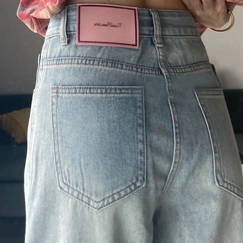 Women's Solid Color Full Length Denim Cotton Jeans With Zipper, Streetwear Style For Daily Wear