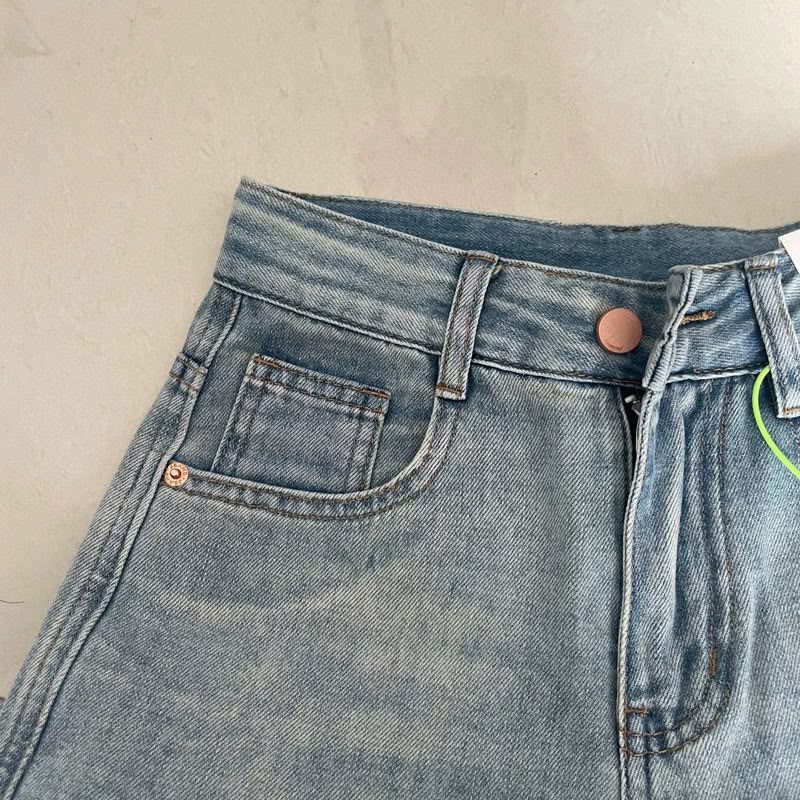 Women's Solid Color Full Length Denim Cotton Jeans With Zipper, Streetwear Style For Daily Wear