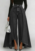 Casual Solid Color Straight Full Length Pants With Elastane Fabric Featuring Printing Craft For Everyday Wear