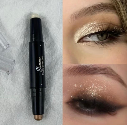 Shimmer Double Head Eyeshadow Stick Colorful Waterproof Cream Eyes Shadow Pencil Long Lasting Makeup Cosmetic