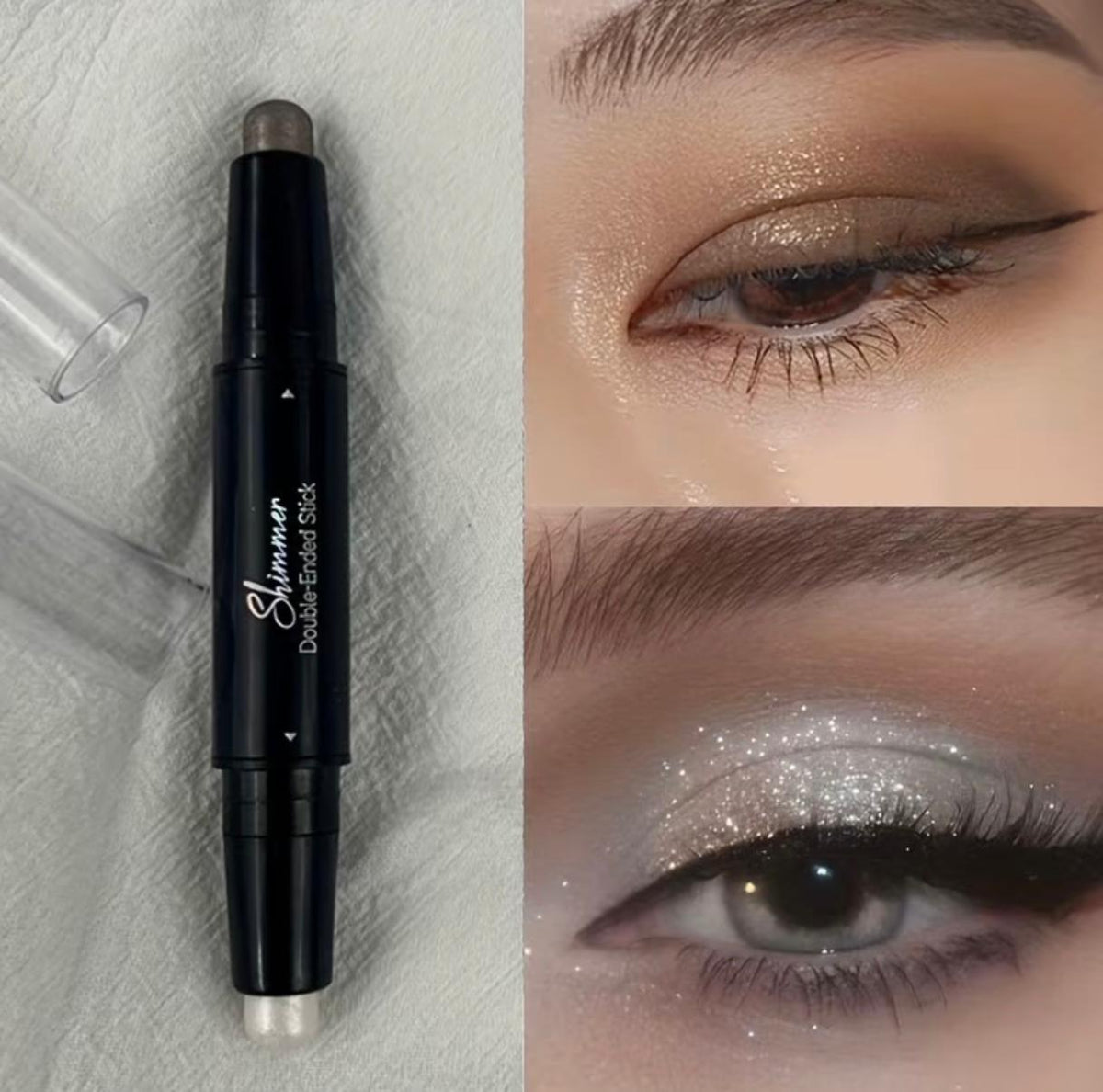 Shimmer Double Head Eyeshadow Stick Colorful Waterproof Cream Eyes Shadow Pencil Long Lasting Makeup Cosmetic