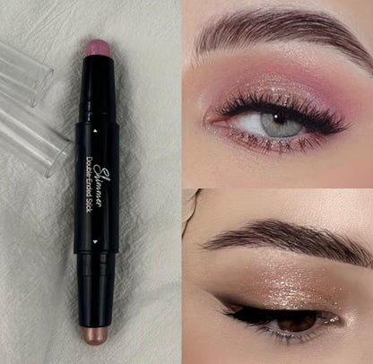 Shimmer Double Head Eyeshadow Stick Colorful Waterproof Cream Eyes Shadow Pencil Long Lasting Makeup Cosmetic