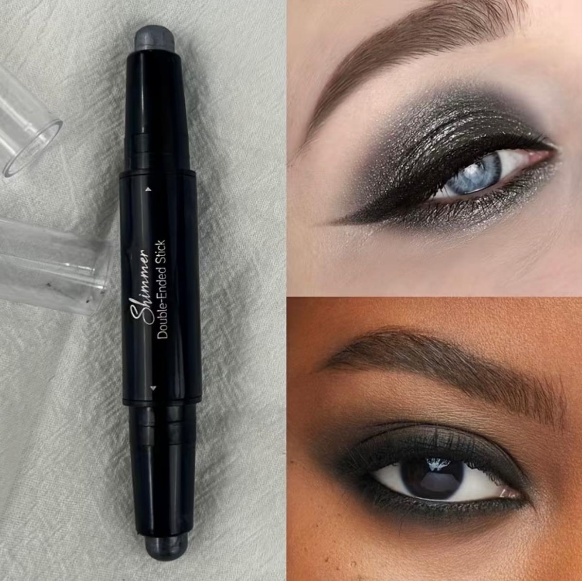 Shimmer Double Head Eyeshadow Stick Colorful Waterproof Cream Eyes Shadow Pencil Long Lasting Makeup Cosmetic