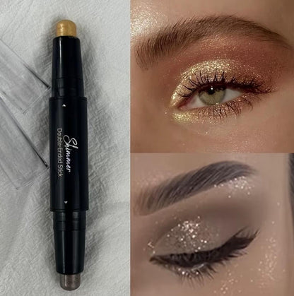 Shimmer Double Head Eyeshadow Stick Colorful Waterproof Cream Eyes Shadow Pencil Long Lasting Makeup Cosmetic
