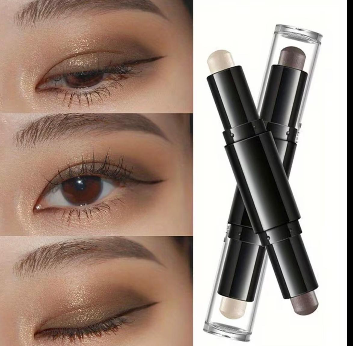 Shimmer Double Head Eyeshadow Stick Colorful Waterproof Cream Eyes Shadow Pencil Long Lasting Makeup Cosmetic