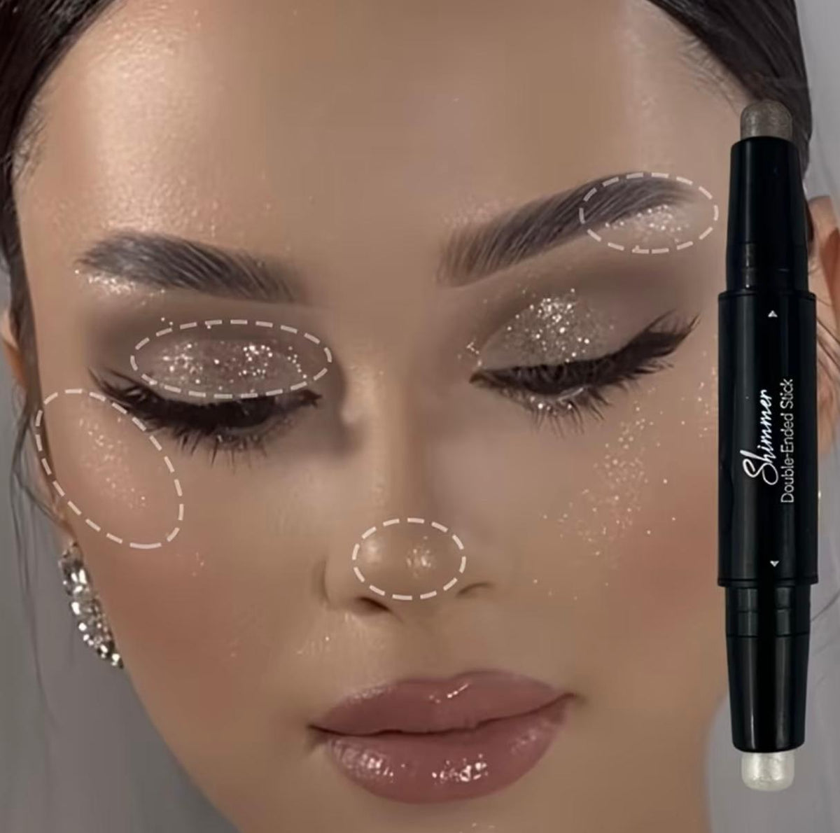 Shimmer Double Head Eyeshadow Stick Colorful Waterproof Cream Eyes Shadow Pencil Long Lasting Makeup Cosmetic