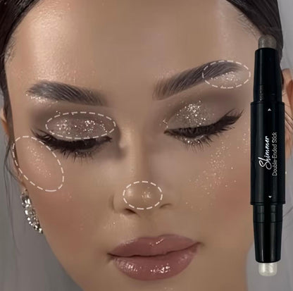 Shimmer Double Head Eyeshadow Stick Colorful Waterproof Cream Eyes Shadow Pencil Long Lasting Makeup Cosmetic