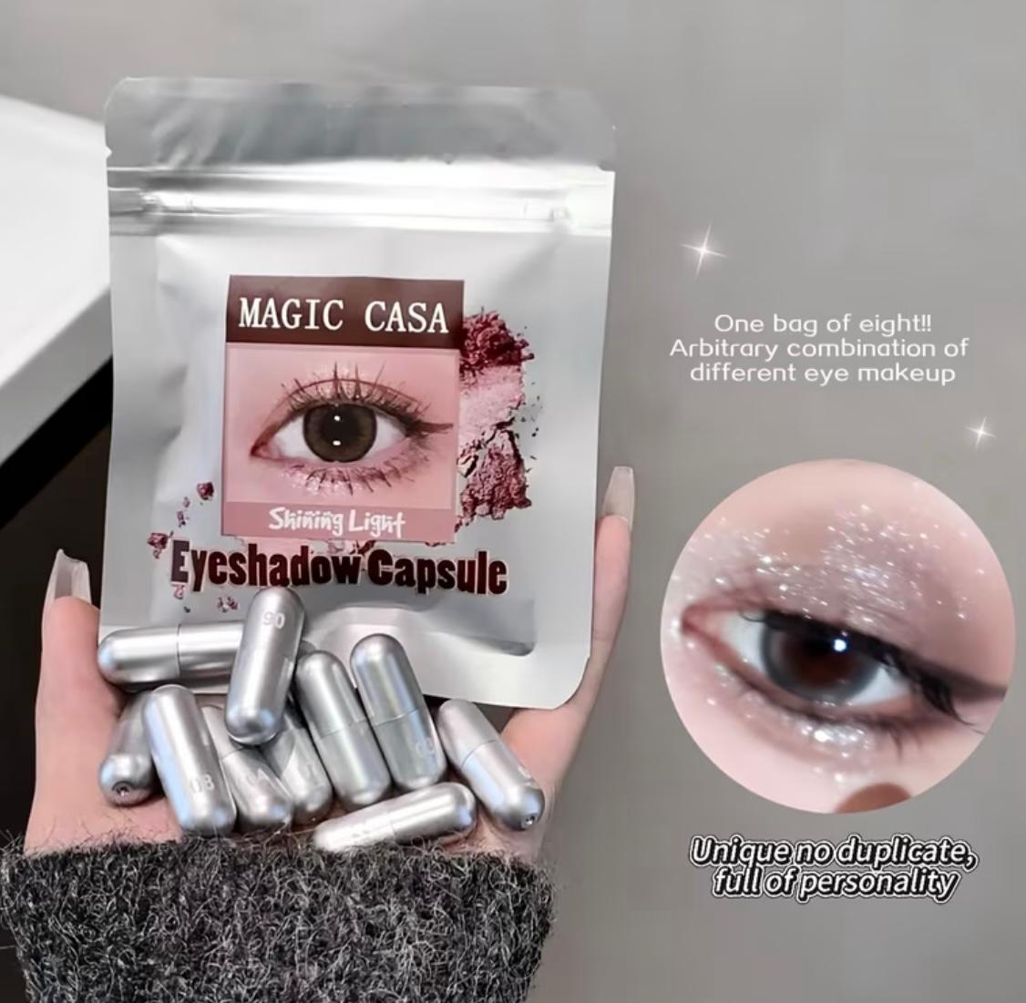 8pcs/pack Mini Eyeshadow Cream, Brown/Nude/Silvery/Pink Series Eyeshadow, Matte, Pearlescent, Fine Glitter, Portable for Daily Use, Easy to Apply