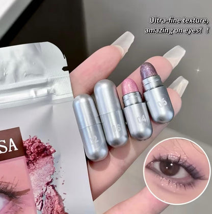 8pcs/pack Mini Eyeshadow Cream, Brown/Nude/Silvery/Pink Series Eyeshadow, Matte, Pearlescent, Fine Glitter, Portable for Daily Use, Easy to Apply