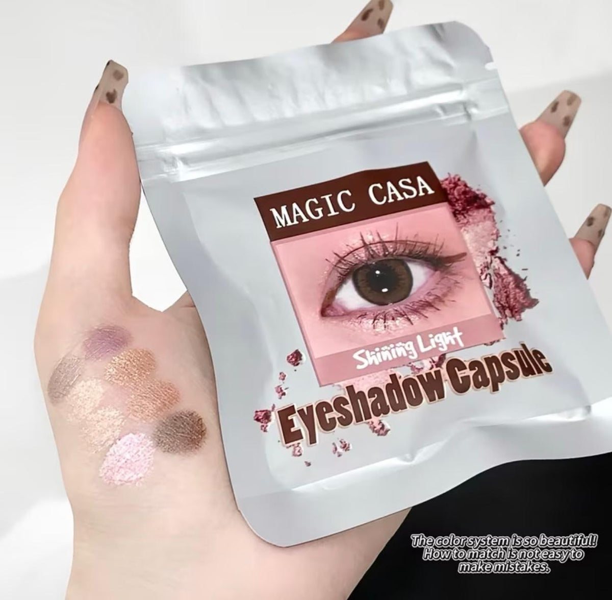 8pcs/pack Mini Eyeshadow Cream, Brown/Nude/Silvery/Pink Series Eyeshadow, Matte, Pearlescent, Fine Glitter, Portable for Daily Use, Easy to Apply