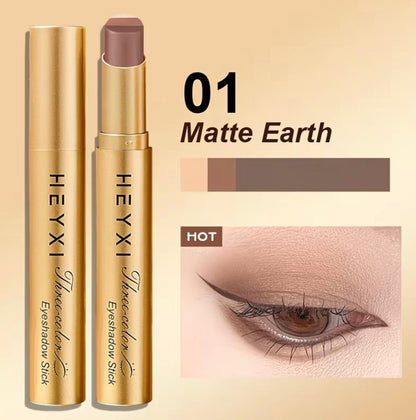 E Fastest delivery: 4 BUSINESS DAYS 1 HEYXI Glitter TriColor Eyeshadow Stick, Waterproof and Sweatproof, Matte Texture for Day and Night Use, Provides Vivid Color and Brightening Effect, Beginner-friendly Stick Design, an Excellent