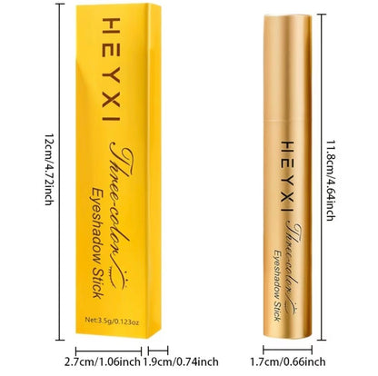 E Fastest delivery: 4 BUSINESS DAYS 1 HEYXI Glitter TriColor Eyeshadow Stick, Waterproof and Sweatproof, Matte Texture for Day and Night Use, Provides Vivid Color and Brightening Effect, Beginner-friendly Stick Design, an Excellent