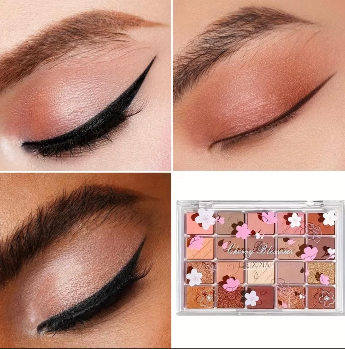20-Color Eyeshadow Palette with Highlighter, Shimmer Matte, And Glittery Earth Tones for Contouring And Highlighting, Smudge-Proof And Fall-Out Proof Cosmetics