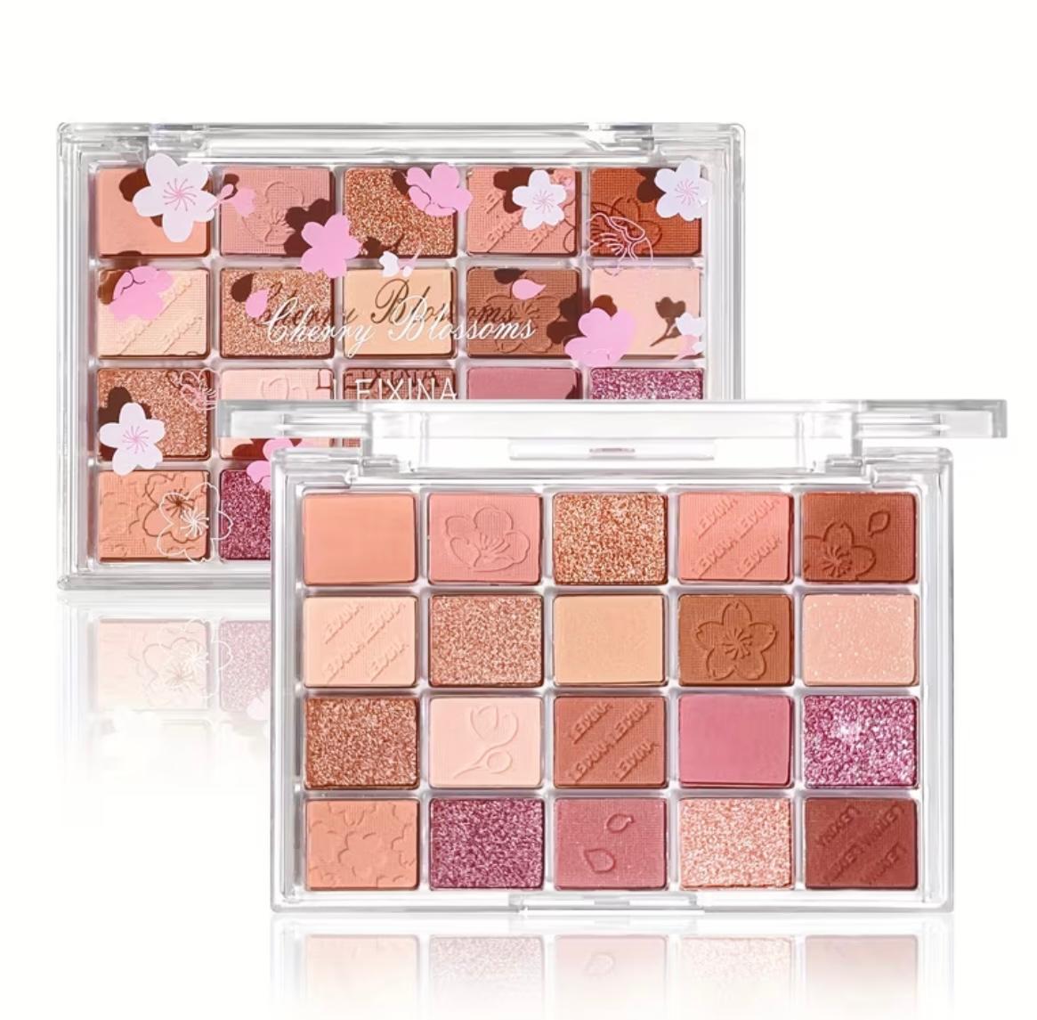 20-Color Eyeshadow Palette with Highlighter, Shimmer Matte, And Glittery Earth Tones for Contouring And Highlighting, Smudge-Proof And Fall-Out Proof Cosmetics