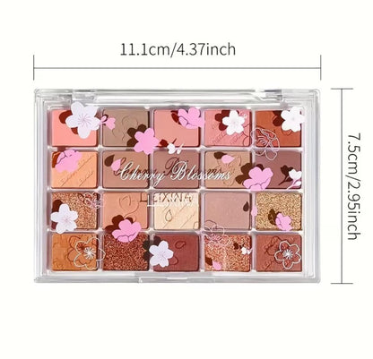 20-Color Eyeshadow Palette with Highlighter, Shimmer Matte, And Glittery Earth Tones for Contouring And Highlighting, Smudge-Proof And Fall-Out Proof Cosmetics