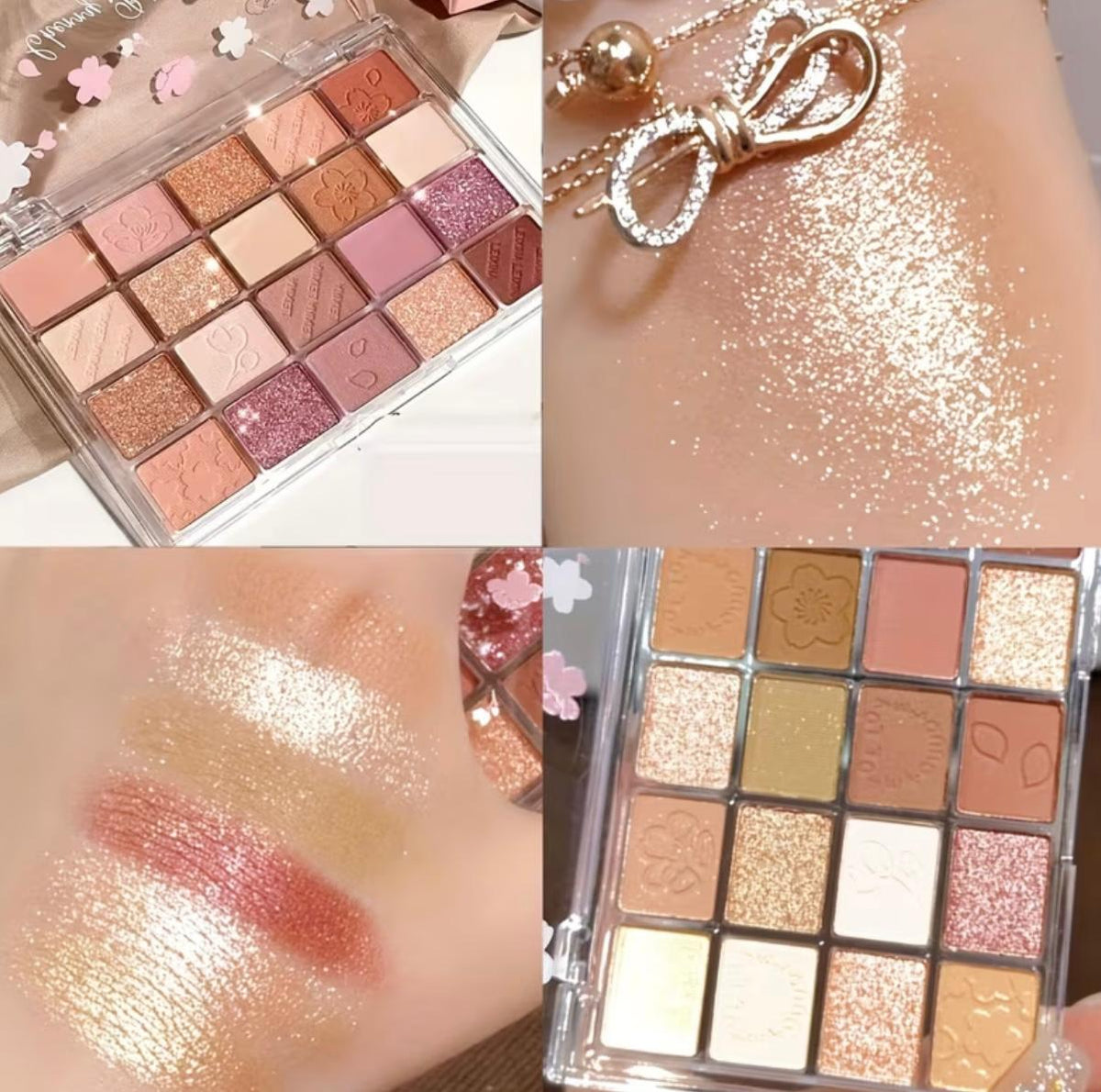 20-Color Eyeshadow Palette with Highlighter, Shimmer Matte, And Glittery Earth Tones for Contouring And Highlighting, Smudge-Proof And Fall-Out Proof Cosmetics