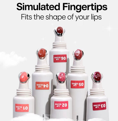 OLIBOLLA Massage Head Lip Glaze Lip Oil Cooling Effect Mirror Watery Glass Lip Tint