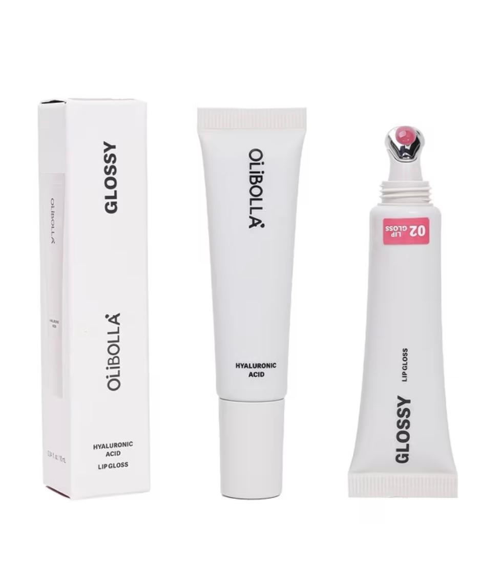 OLIBOLLA Massage Head Lip Glaze Lip Oil Cooling Effect Mirror Watery Glass Lip Tint