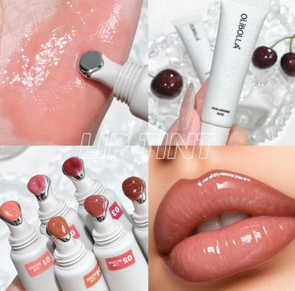 OLIBOLLA Massage Head Lip Glaze Lip Oil Cooling Effect Mirror Watery Glass Lip Tint