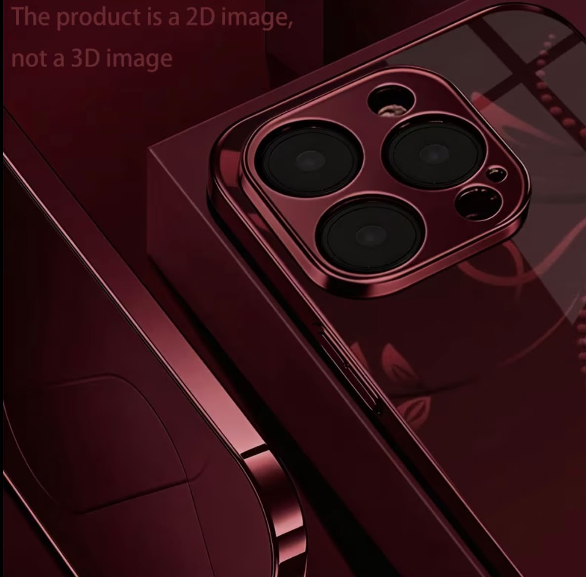 Phone Case - [2D] Heart Pattern Electroplated Wine Red New Mobile Phone Case Glass Protective Cover Suitable for Iphone 1717 Pro17 Air17 Pro Max1616 Pro16 Plus16 Pro Max1515 Pro15 Pro Max1414 Pro14 PLUS14 Pro Max1313 Pro13 Pro Max1211 Beautiful High
