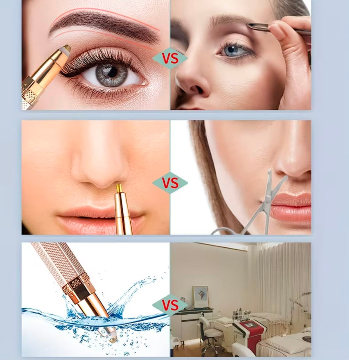 4 In 1 Facial Electric Shaver For Women Full Body Epilator Rechargeable Painless Eyebrow Nose Bikini Hair Trimmer