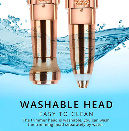 4 In 1 Facial Electric Shaver For Women Full Body Epilator Rechargeable Painless Eyebrow Nose Bikini Hair Trimmer