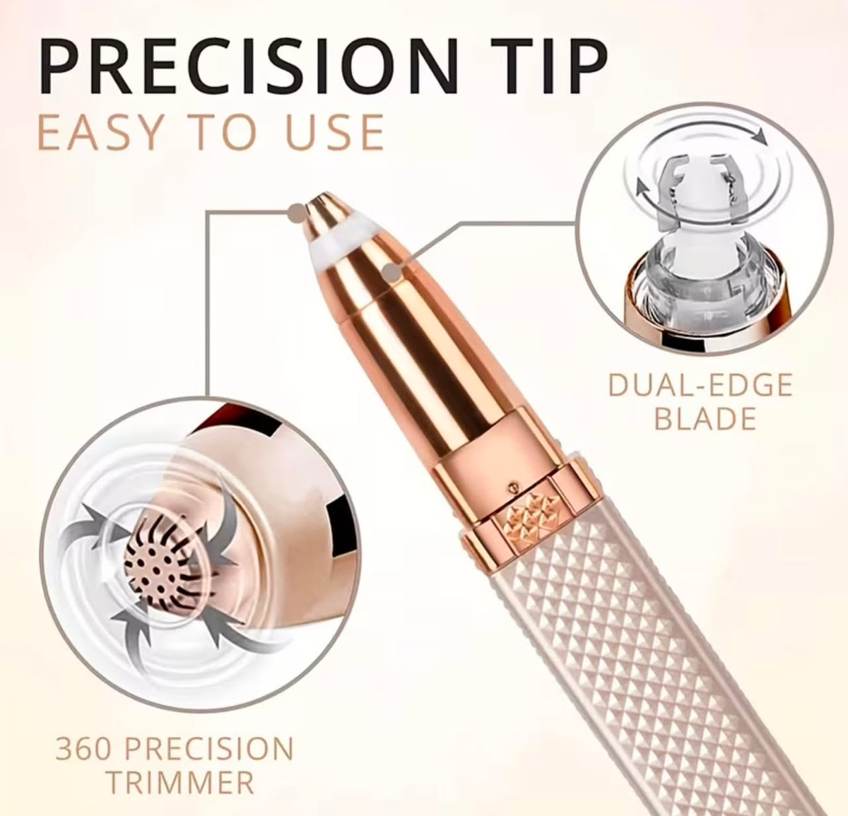 4 In 1 Facial Electric Shaver For Women Full Body Epilator Rechargeable Painless Eyebrow Nose Bikini Hair Trimmer