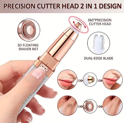 4 In 1 Facial Electric Shaver For Women Full Body Epilator Rechargeable Painless Eyebrow Nose Bikini Hair Trimmer