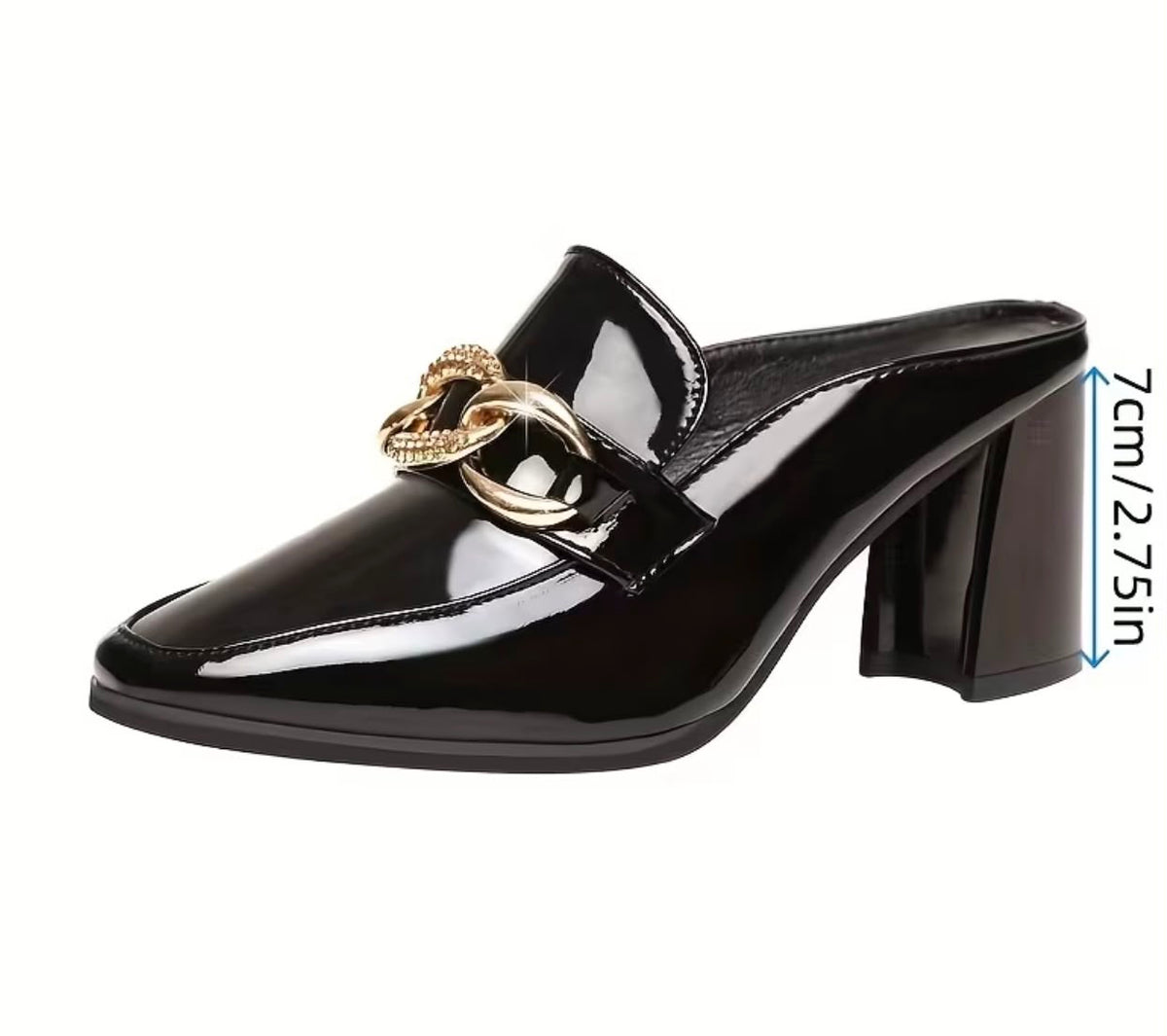 Chunky Heel High Heel Slippers, Women Shoes