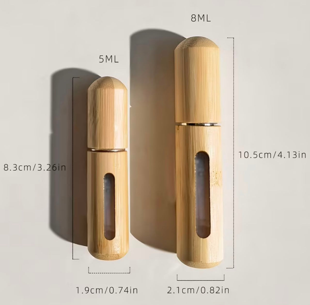 Perfume Bottom Dispensing Bottle High-End Bamboo Shell 2 Direct Charge Perfume Dispensing Bottle Spray Bottle 5MI 8MI Small Empty Bottle