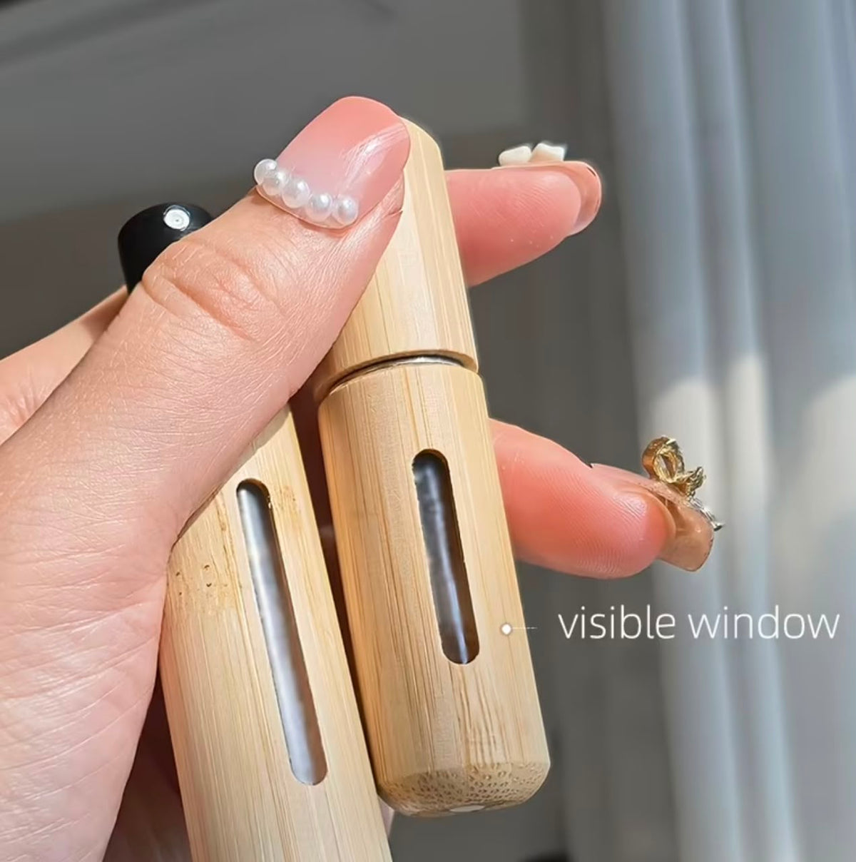 Perfume Bottom Dispensing Bottle High-End Bamboo Shell 2 Direct Charge Perfume Dispensing Bottle Spray Bottle 5MI 8MI Small Empty Bottle