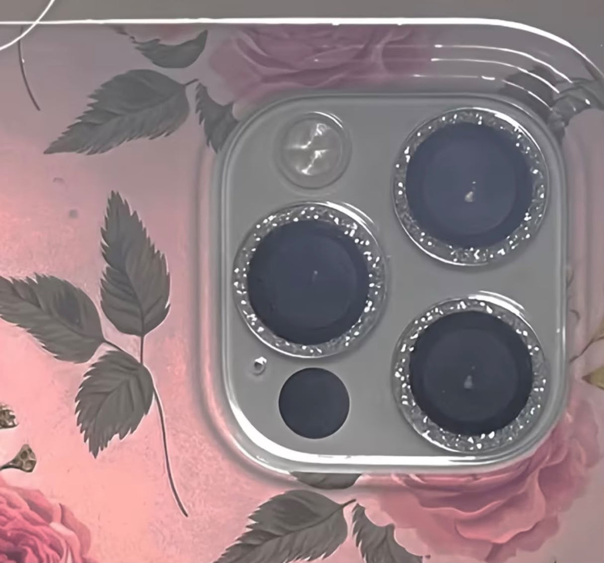 8pcs Glitter Lens Protectors Suitable for Iphone 17 Pro Max/16 Pro/15 Pro/14 Pro/ 13/12/11 Series, with Tempered Glass Film, Phone Additions, Glitter Design, Fashionable And Aesthetic